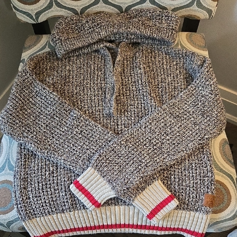 Roots Cabin Collection Sweater with Chunky Knit
